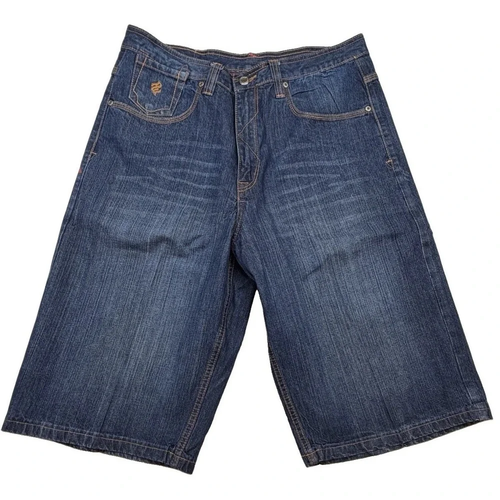 Vintage Rocawear Carpenter Jorts Men's Size 34 Baggy Jean Shorts Y2K Hip Hop
